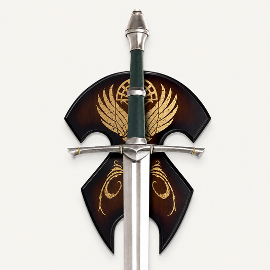 Lord of the Rings Aragorn Ranger Sword Replica – Premium Metal Strider Greatsword with Wall Display Mount