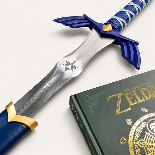 The Legend of Zelda Skyward Sword Blue Replica – Link’s Master Fantasy Sword with Wall Display Mount