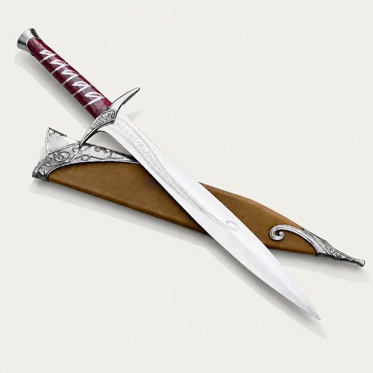 Lord of the Rings Sting Sword of Frodo Baggins – Metal Elven Short Sword with Wall Display Plaque